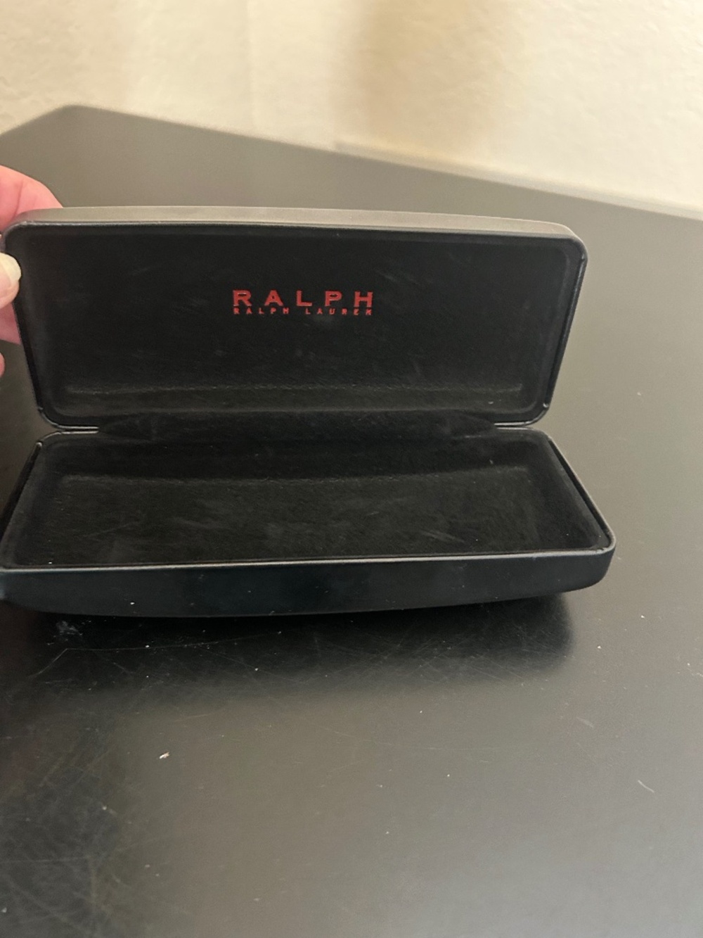 Ralph Lauren Black Hard-Shell Clamshell Sunglasses Case. NWOT
